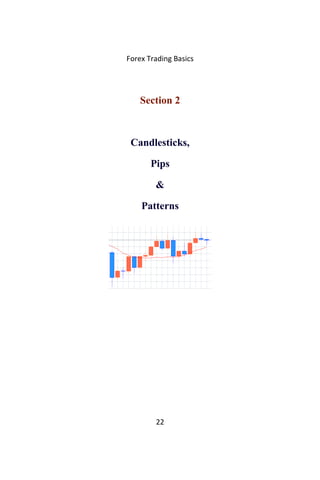 Forex Trading Basics
Section 2
Candlesticks,
Pips
&
Patterns
22
 