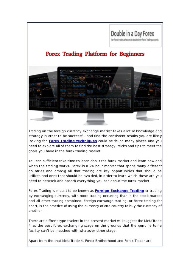 forex trading platforms for beginners