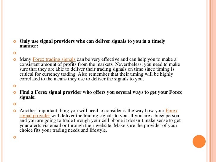 Best forex trading signals software