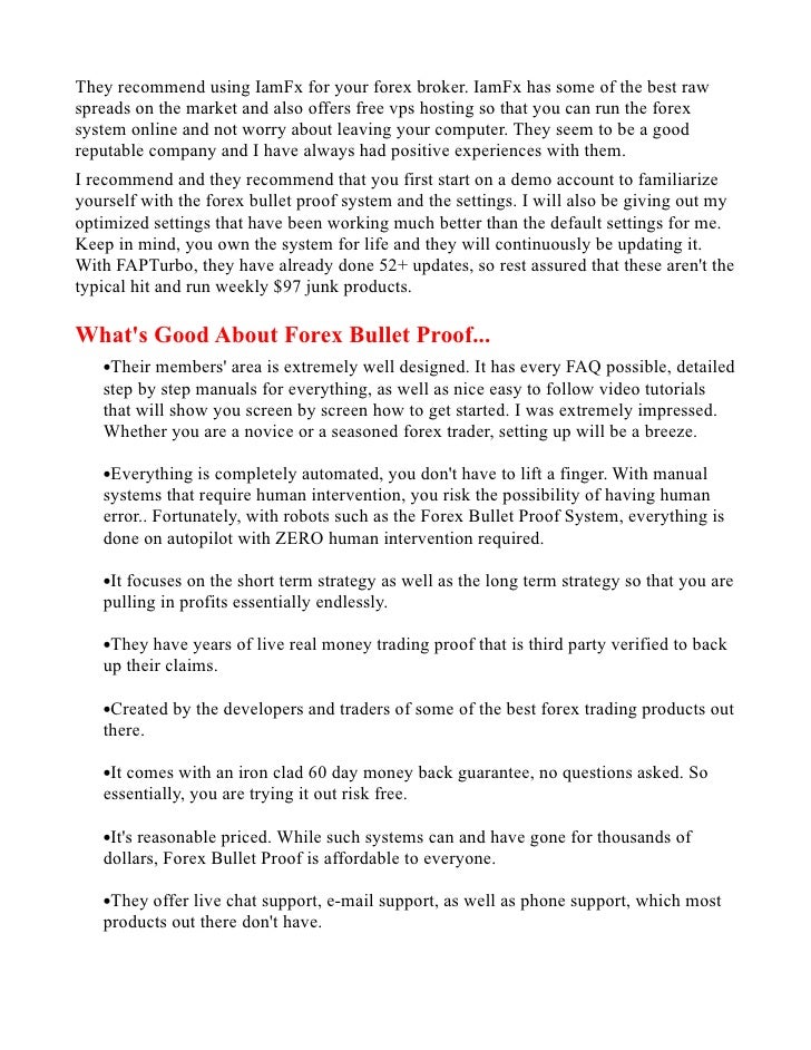Forex bulletproof review