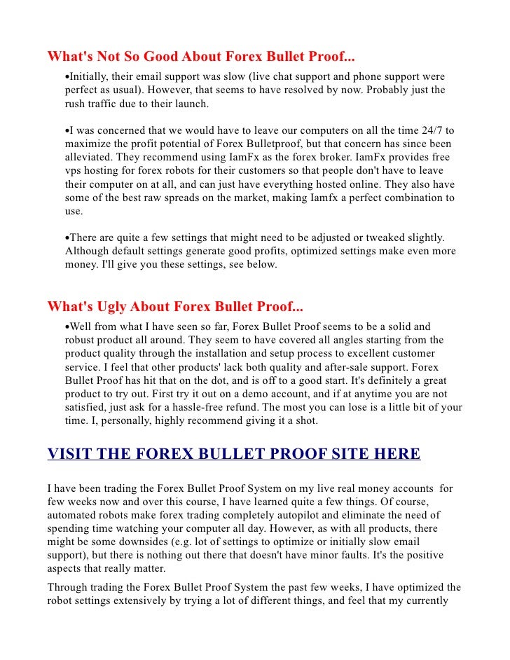 Forex bulletproof review