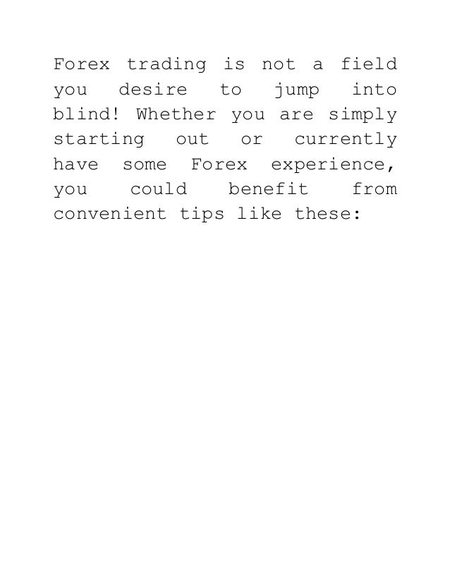 Forex trading tips and tricks