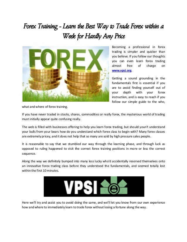 Forex training