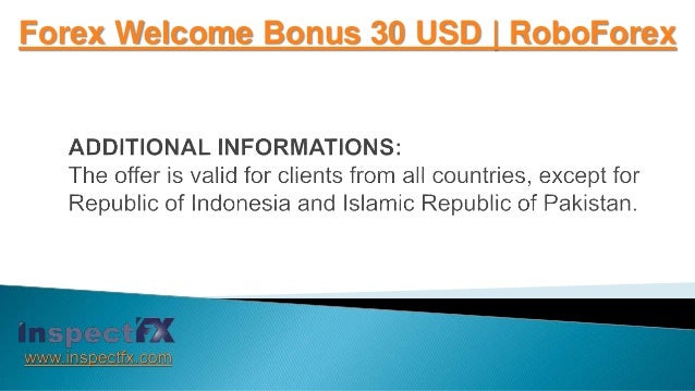 Welcome bonus 30