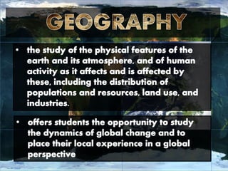 Geography - 5 themes of georaphy