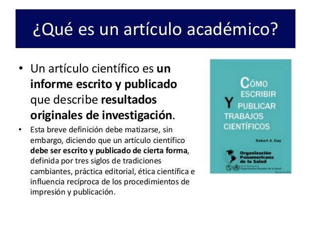 Estructura de un artículo académico y búsqueda del
