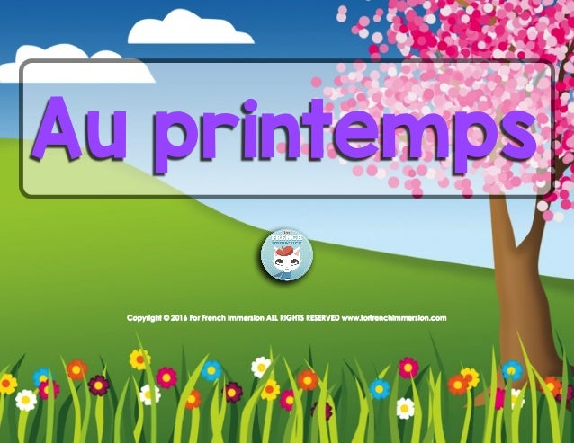 Au Printemps - French spring easy reading