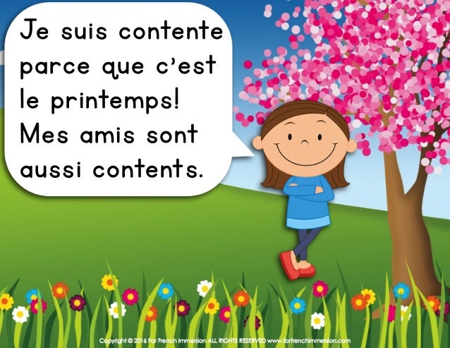 Au Printemps - French spring easy reading