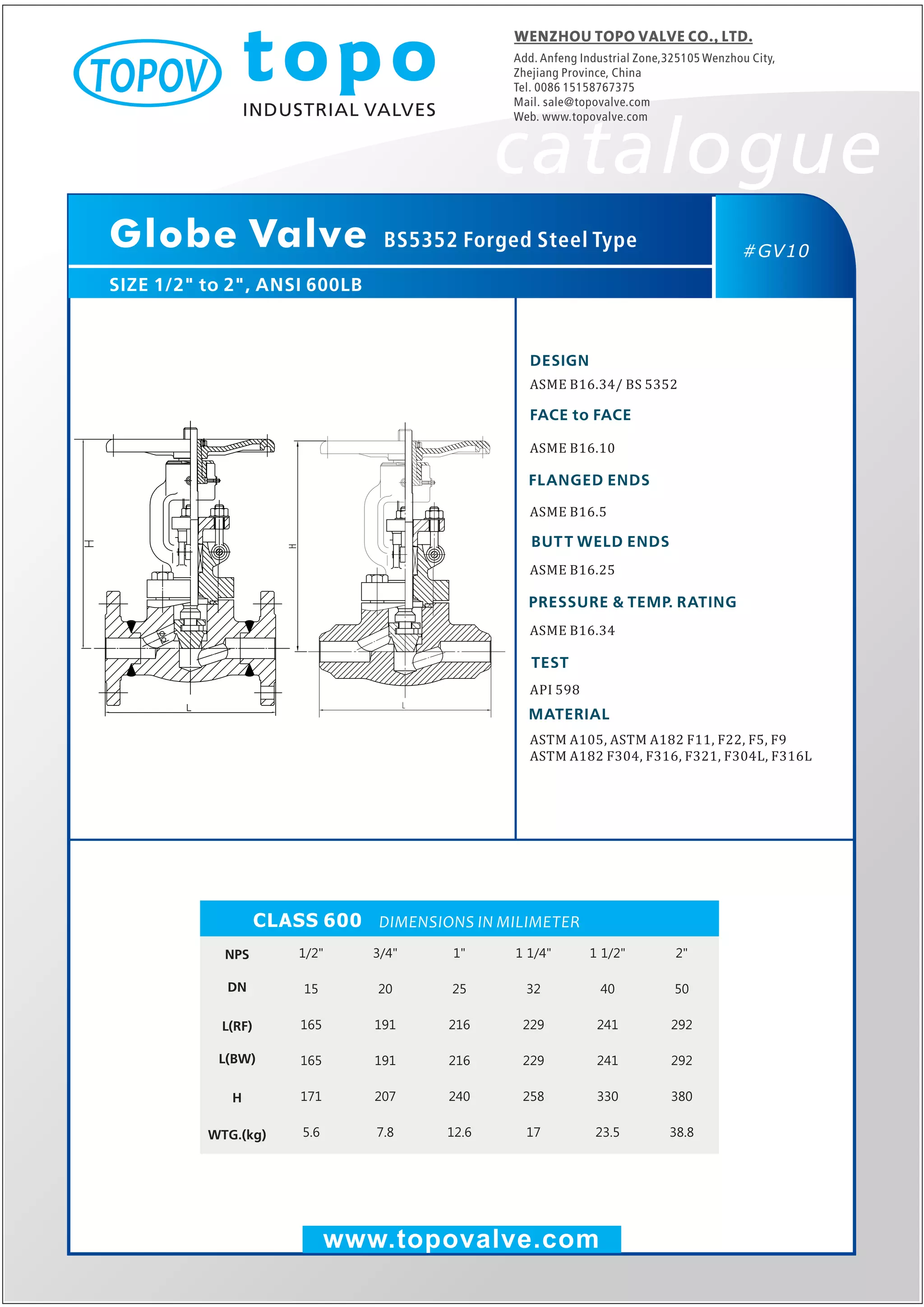 steel globe valve 600 lb topo valve catalogue PDF