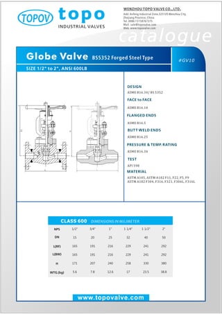 Forged steel globe valve 600 lb topo valve catalogue
