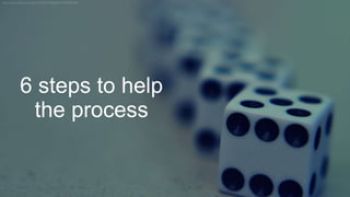 6 steps to help
the process
 