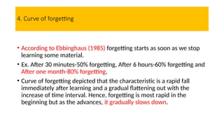 Forgetfulness-Educational Psychology (Childhood and Growing Up) | PPTX