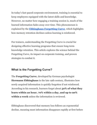 Forget Less, Learn More_ Strategies to Combat the Ebbinghaus Forgetting ...