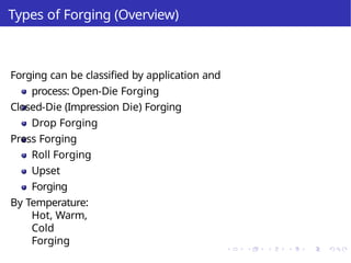 Comprehensive Overview of Forging Processes: Types, Applications, and ...