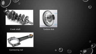 Turbine diskCrank shaft
Connecting rod
 