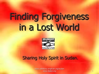 www.salisbury.anglican.org/sudan www.Saled.org Finding Forgiveness in a Lost World ,[object Object]