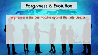 Forgivness & Evolution

Forgiveness is the best vaccine against the hate disease.




                                                Adapted from Emmanuel
 