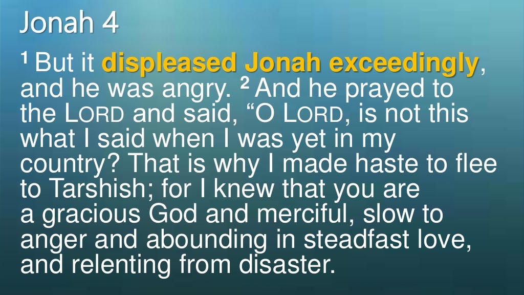 Forgiveness lessons from jonah