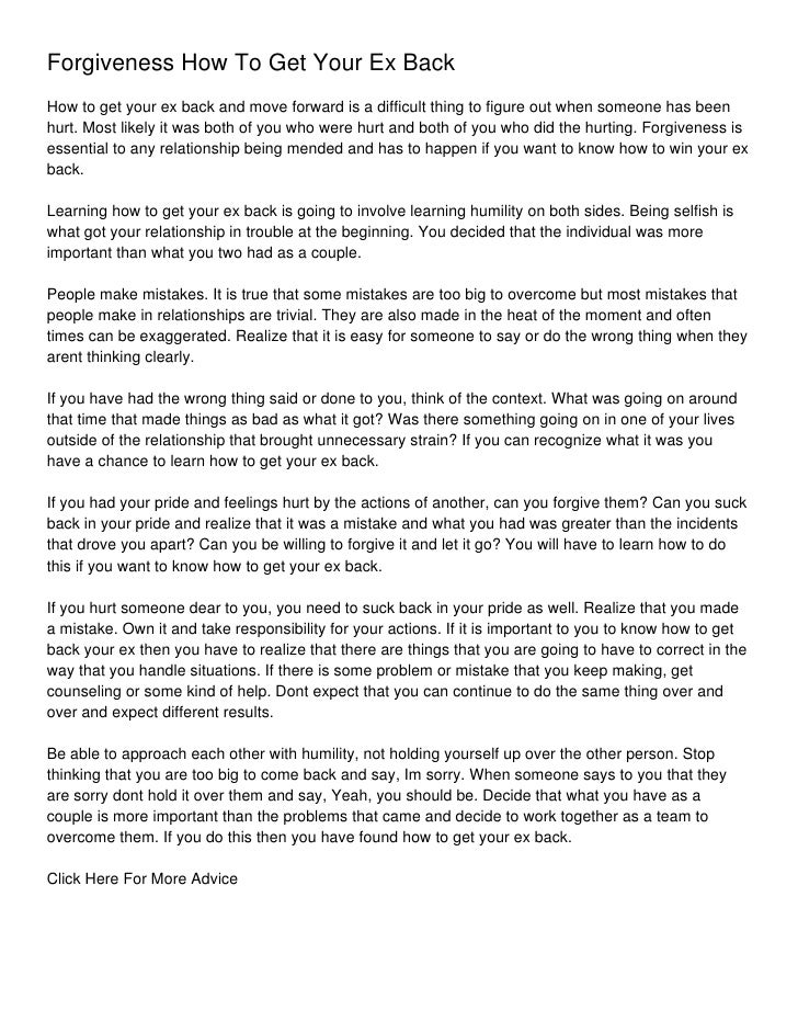 pic What To Say To An Ex Who Hurt You forgiveness how to get your ex back
