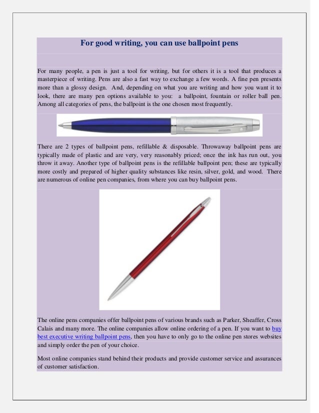 ball pen uses