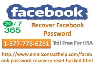 Hack Facebook Password Recovery with Primary Email Account 1-877-776-6261