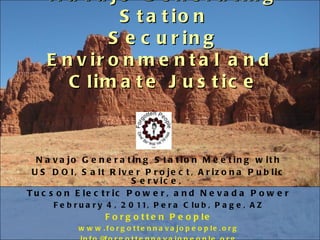 Navajo Generating Station Securing Environmental and  Climate Justice ,[object Object],[object Object],[object Object],[object Object],[object Object],[object Object],[object Object]