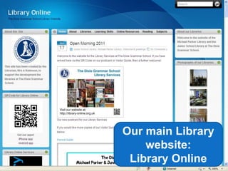 The site is at http://library-online.org.uk




               Our main Library
                   website:
                Library Online
 