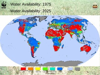 Water Availability: 1975 Water Availability: 2025 Extreme Scarcity <500 Scarcity 500-1,000 Stress 1,000-1,700 Adequate 1,700-4,000 Abundant 4,000-10,000 Surplus >10,000 Ocean/ Inland Water No Data m 3 /person/year 