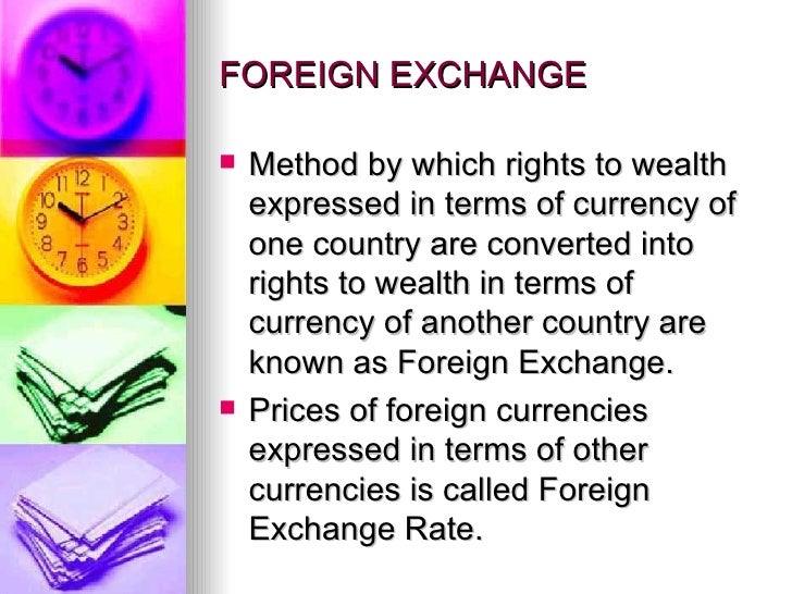 Foriegn currency trading
