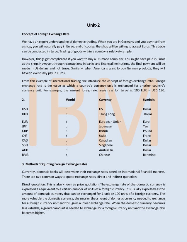 Foreign exchange notes