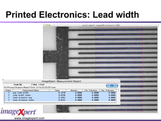 Printed Electronics: Lead width 