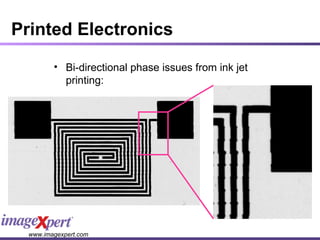 Printed Electronics Bi-directional phase issues from ink jet printing: 