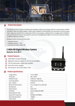 Forklift Wireless Camera System Safety | PDF