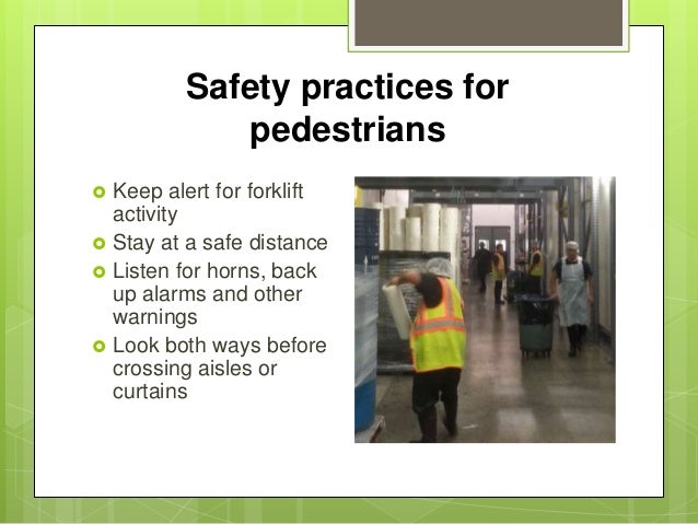 Forklift And Pedestrian Safety