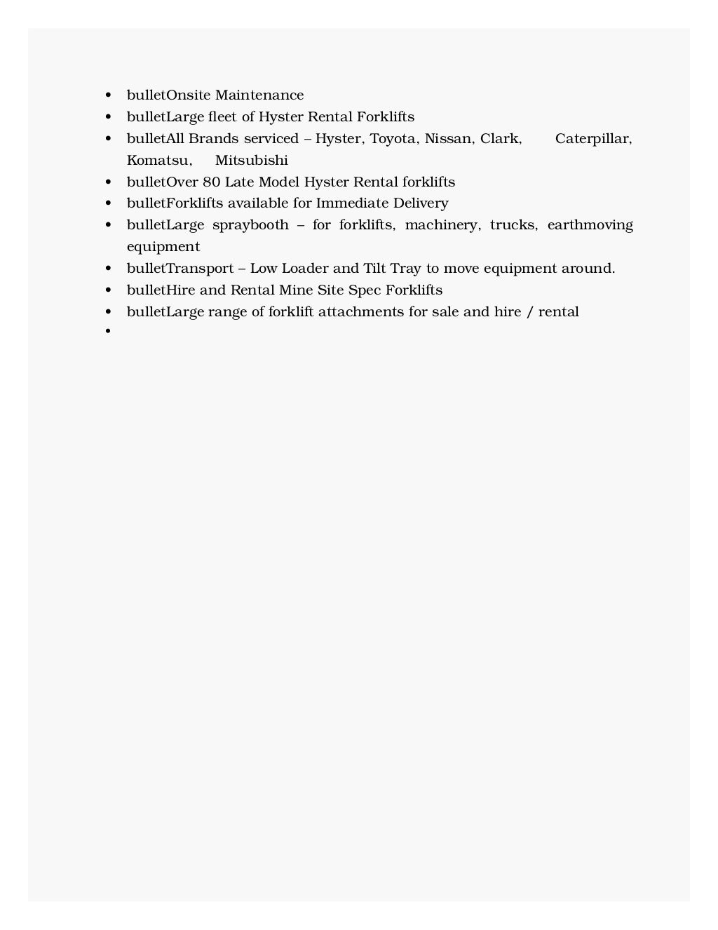 Forklift hire brisbane