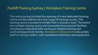 ForkliftTraining Sydney | WorkplaceTraining Centre
WorkplaceTraining Centre
 