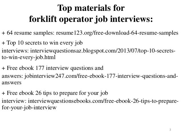 Forklift Operator Resume Sample Pdf Ebook Free Download