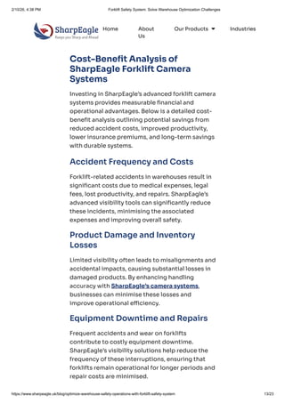 Forklift Safety System One Solution to Multiple Warehouse Optimisation ...