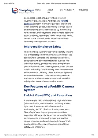 Forklift Safety System One Solution to Multiple Warehouse Optimisation ...