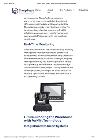 Forklift Safety System One Solution to Multiple Warehouse Optimisation ...