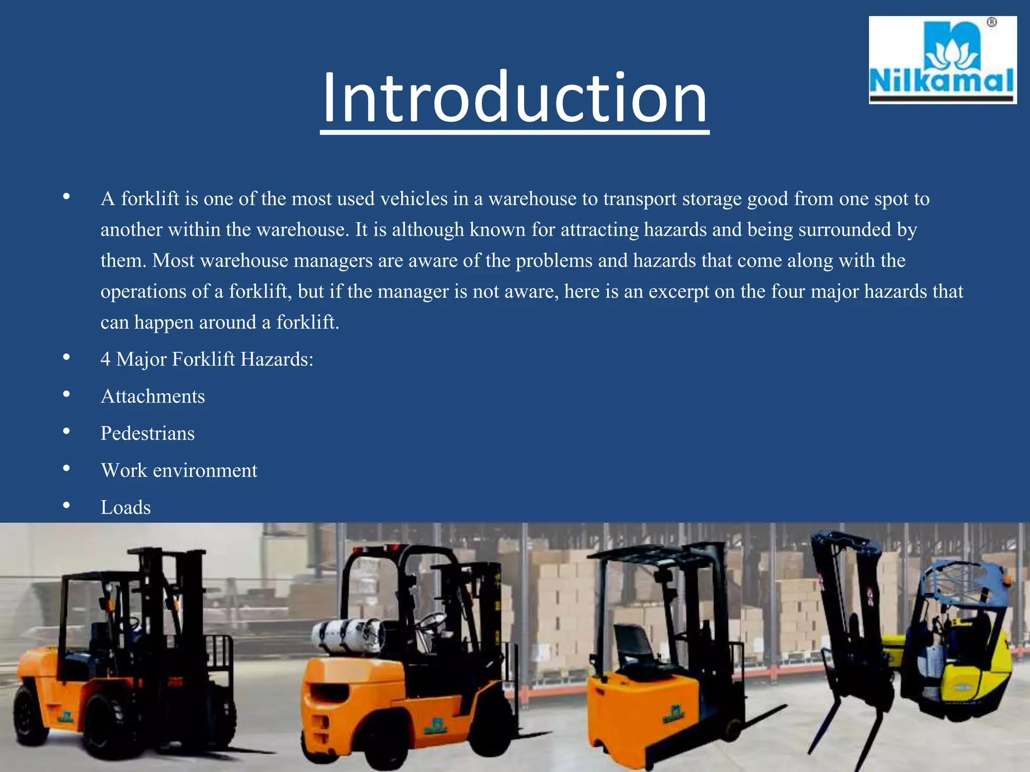 Forklifts hazards and control measures PPT
