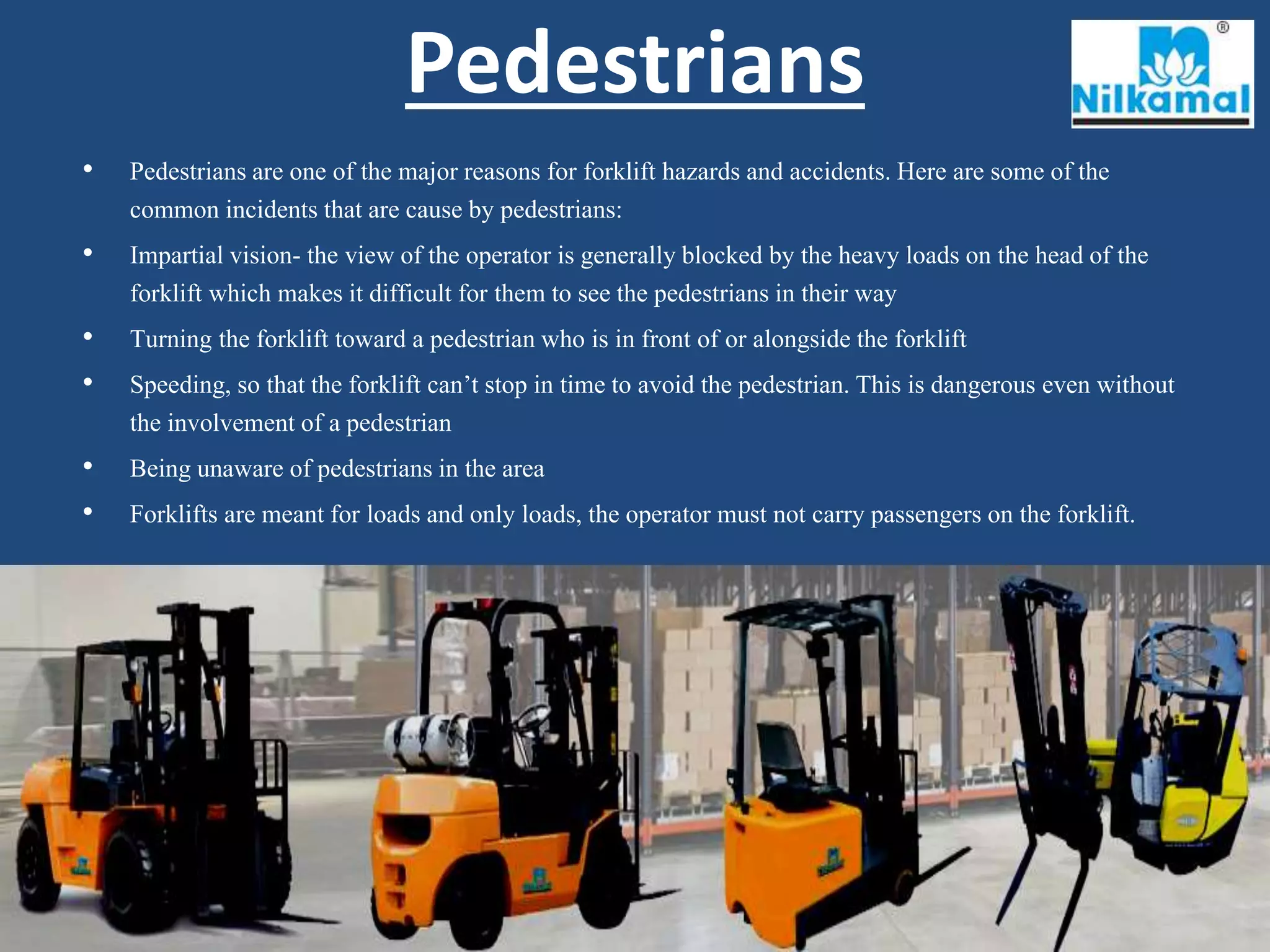 Forklifts hazards and control measures PPT