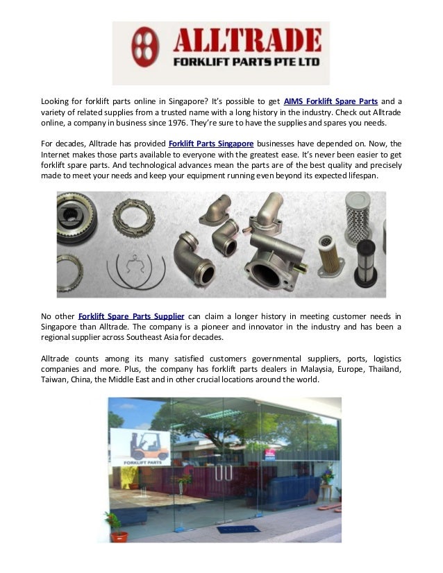 Forklift Spare Parts Supplier Singapore