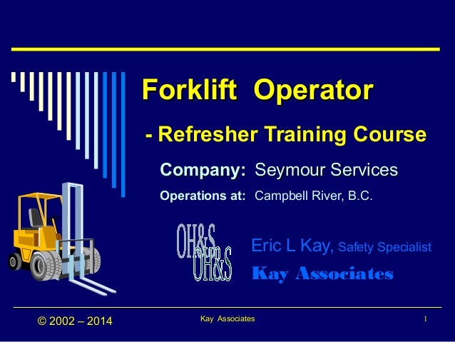 Forklift Training Refresher Course