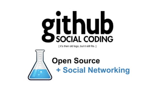 [ it’s their old logo, but it still fits. ]

Open Source
+ Social Networking

 