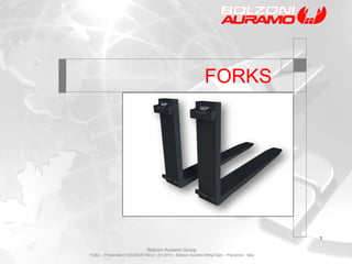 FORKS Bolzoni Auramo Group Forks – Presentation B3030US Rev2 - 01-2010 - Bolzoni Auramo Mktg Dept – Piacenza - Italy 