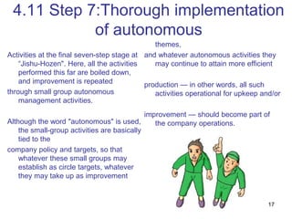 TPM for lean manufacturing chp4 step of “jlshu hozen “activities | PDF