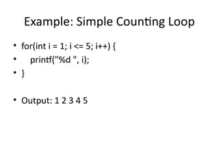 For Loop Basics For Loop Basics For Loop | PPTX