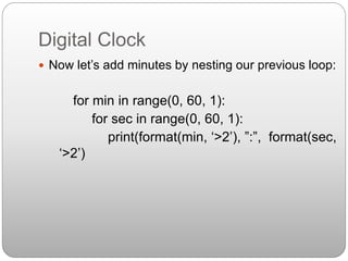 For Loops and Nesting in Python | PPTX | Programming Languages | Computing