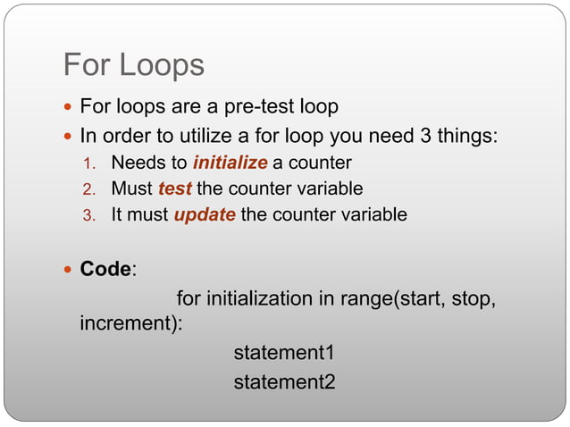 For Loops and Nesting in Python | PPTX | Programming Languages | Computing